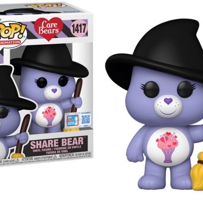 Funko Pop! Share Bear Care Bears vinil roxo com chapéu e vassoura