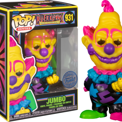 Figura Funko Pop! Jumbo Killer Klowns from Outer Space na embalagem com cores vibrantes.
