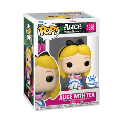 Figura de vinil Alice com chá da coleção POP! Disney Alice no País das Maravilhas