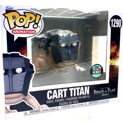 Figura Cart Titan em vinil na caixa POP Animation Attack on Titan