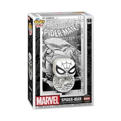 Figura Funko Pop! Marvel Spider-Man #58 em embalagem com arte de banda desenhada