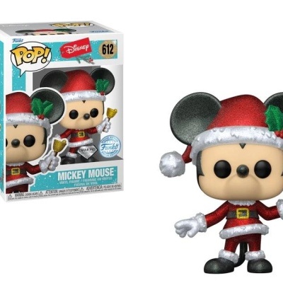 Figura Funko Pop! Disney do Mickey Mouse vestido de Pai Natal com sino e embalagem