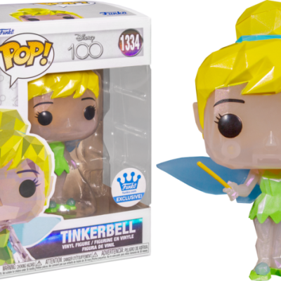 Figura Funko Pop! de Tinkerbell amarela e verde com caixa