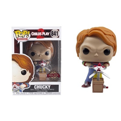 Figura de vinil POP! Movies Chucky Child's Play 841 com base de clown e caixa