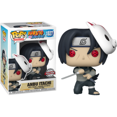 Figura Funko Pop! Anbu Itachi de Naruto Shippuden com máscara branca e espada