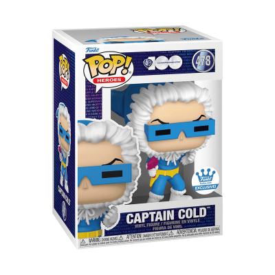 Figura Funko Pop Captain Cold em caixa com janela transparente