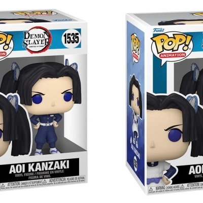 Duas figuras Funko Pop! Animations de Aoi Kanzaki em caixas