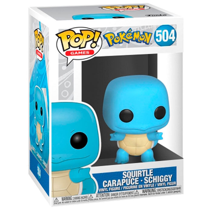 Figura Funko Pop Squirtle de Pokémon na caixa