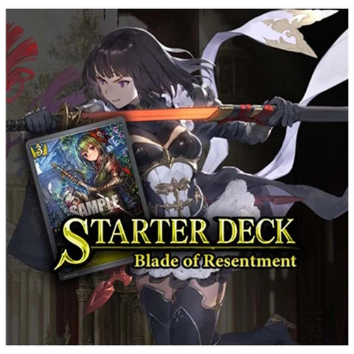 Personagem anime com katana e baralho STARTER DECK Blade of Resentment