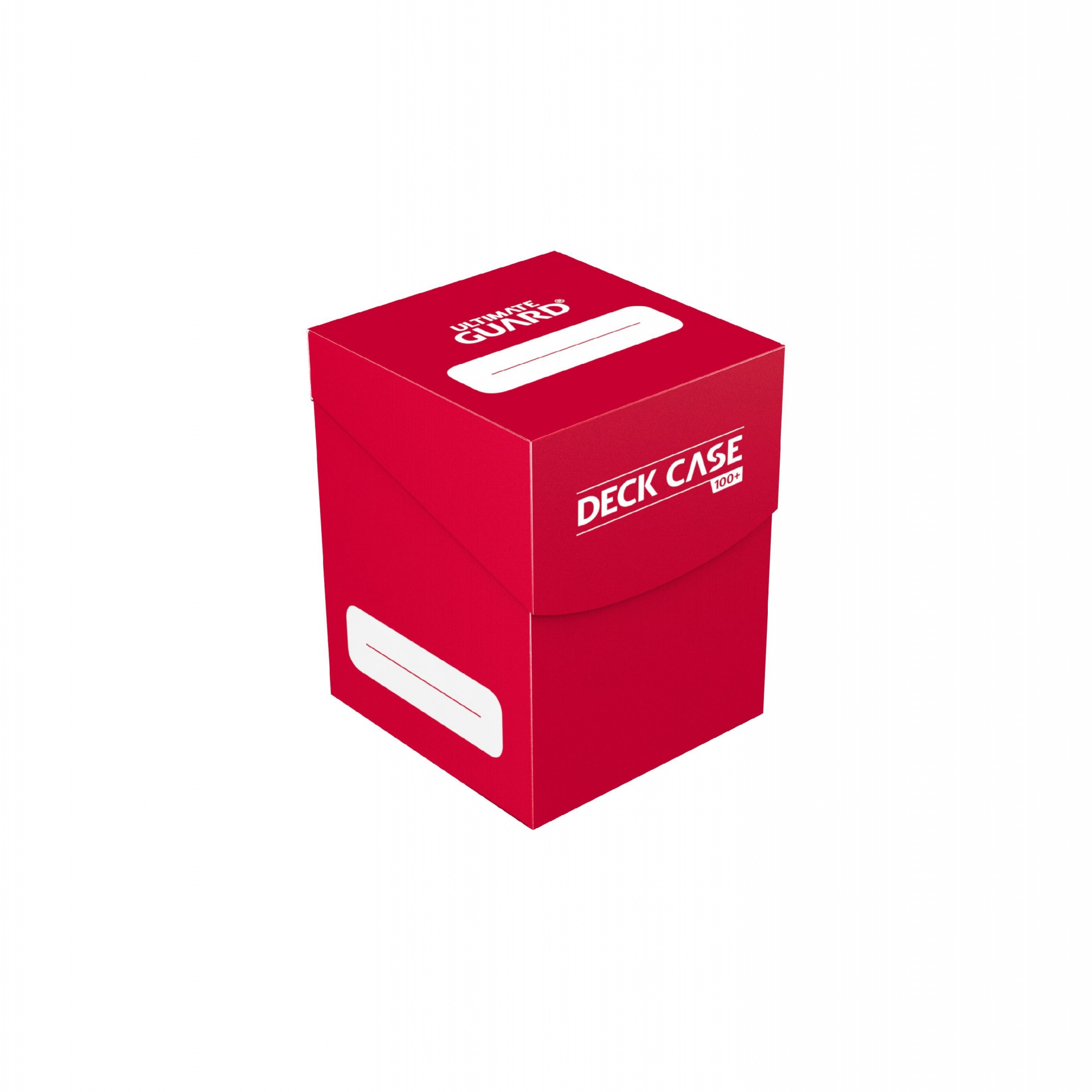 Caixa vermelha para cartas com texto Deck Case