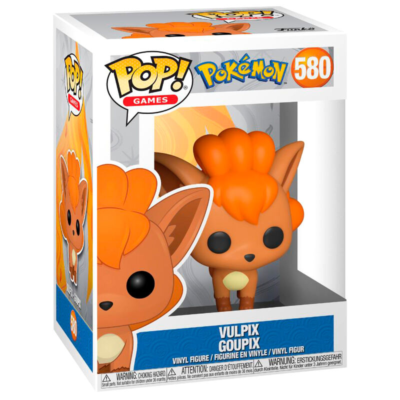 Figura Funko Pop! Vulpix Pokémon em embalagem transparente