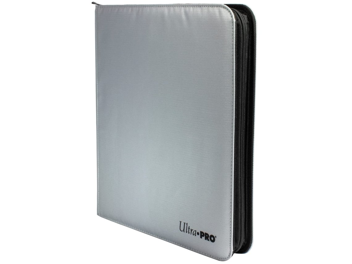 Estojo prateado Ultra PRO com fecho preto