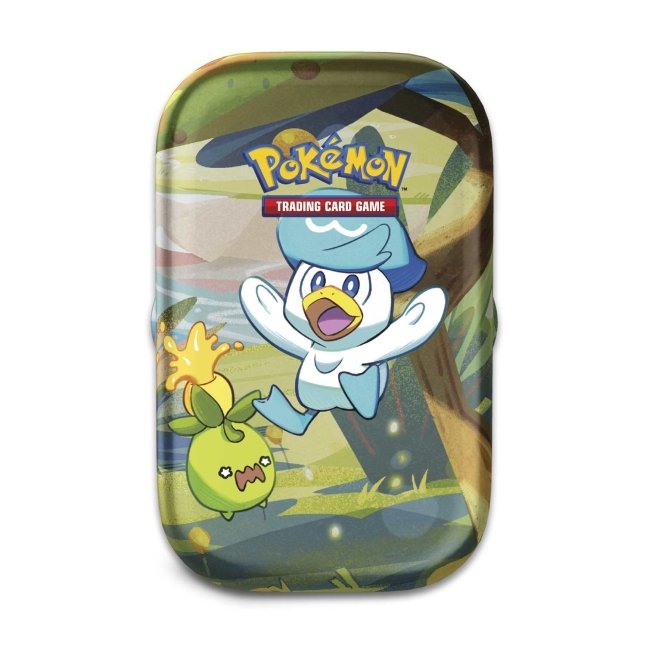 Estojo metálico Pokémon com personagem e texto Pokémon TRADING CARD GAME