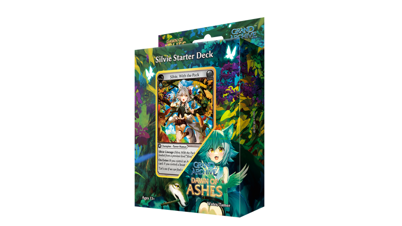Caixa colorida de jogo de cartas Silvie Starter Deck Dawn of Ashes