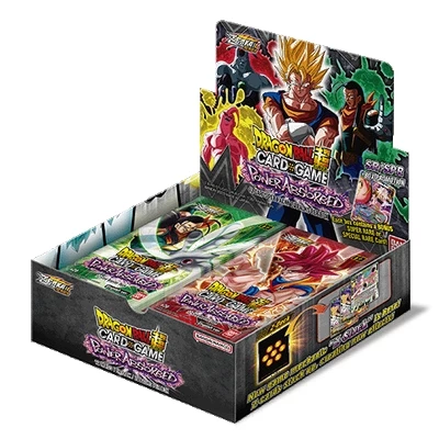 Caixa de cartas Dragon Ball Super Card Game Power Absorbed com personagens em pose