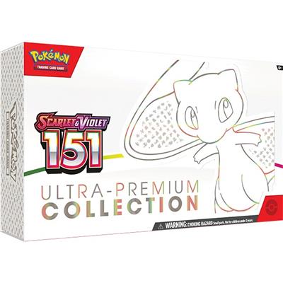 Caixa branca de coleção Premium Pokémon com ilustração do Mew