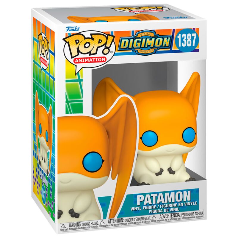 Figura de vinil Funko Pop! Patamon da série Digimon na embalagem