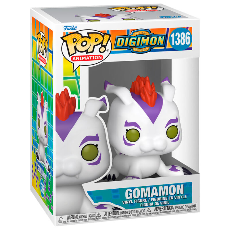 Funko Pop Gomamon Digimon figura de vinil na caixa