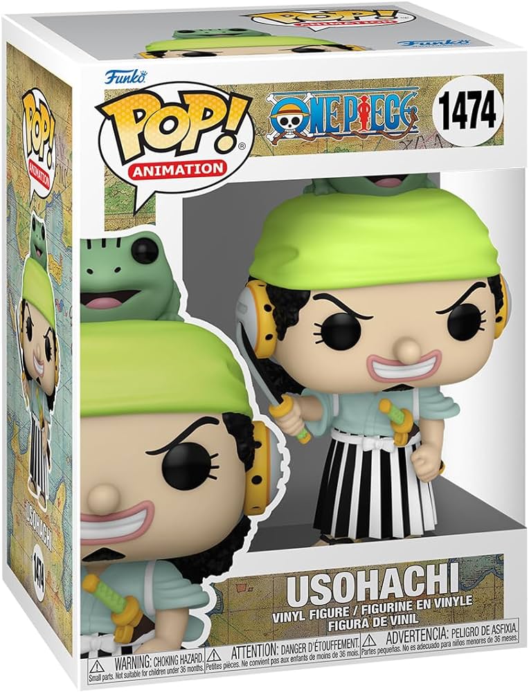 Figura Funko Pop! Usopachi da série One Piece em caixa