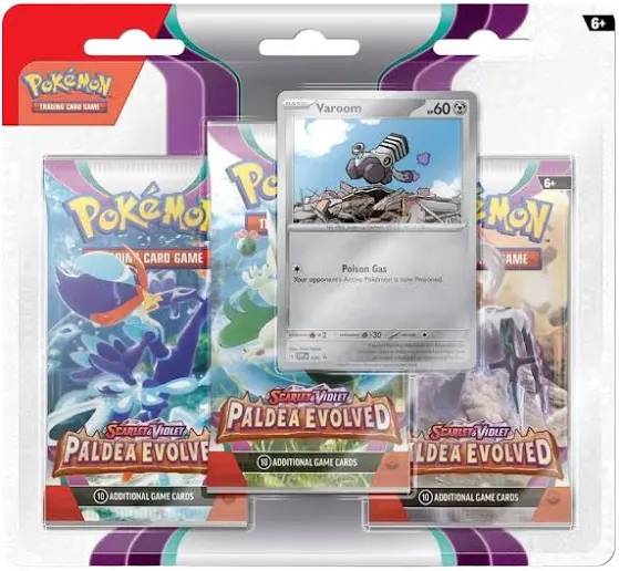 Pacotes de cartas Pokémon Scarlet & Violet Paldea Evolved em blister transparente