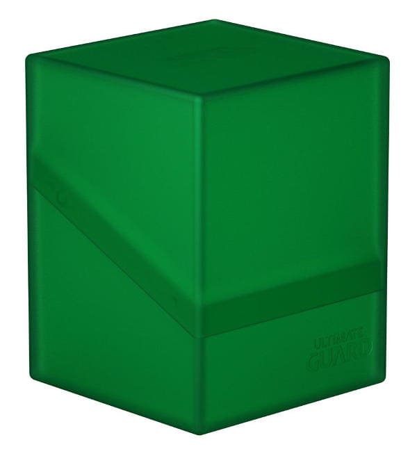 Caixa verde geométrica de plástico com relevo de texto Ultimate Guardian