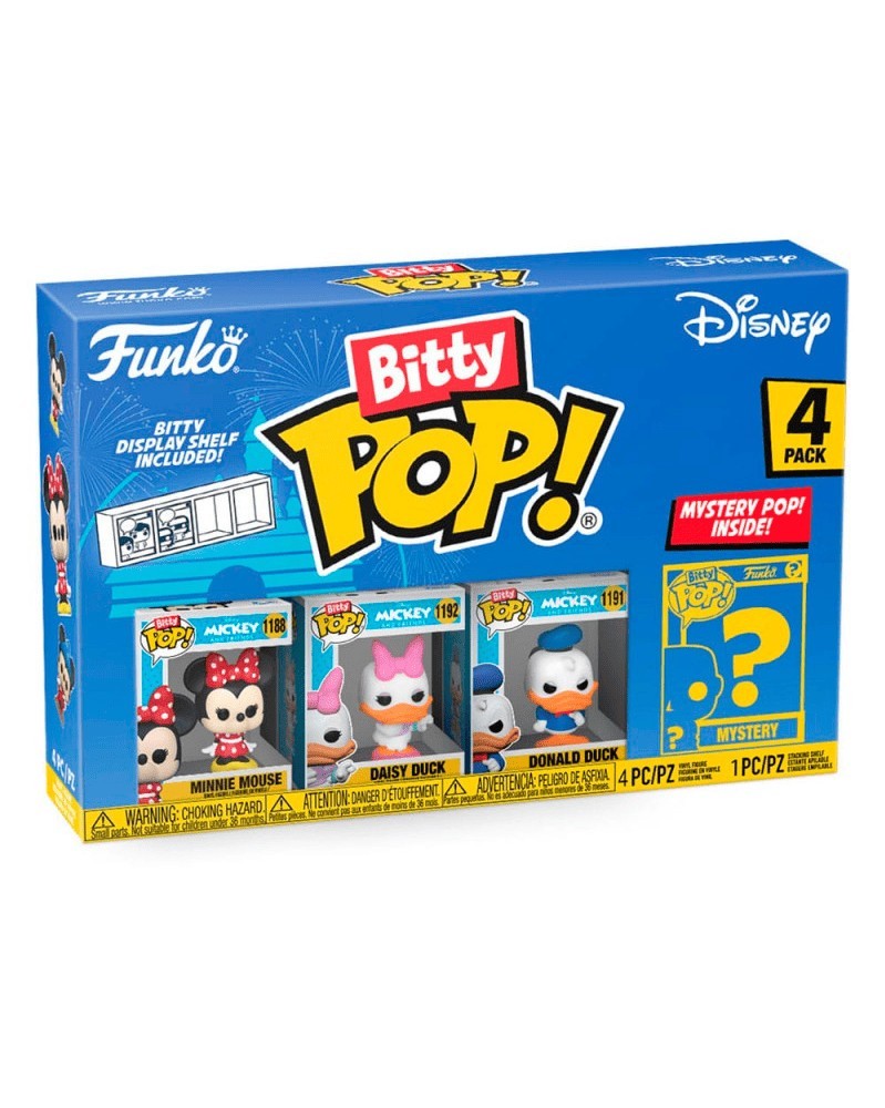 Caixa Funko Bitty Pop! Disney com 4 figuras e expositor