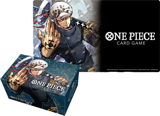 Caixa do jogo de cartas ONE PIECE com personagem e texto visível