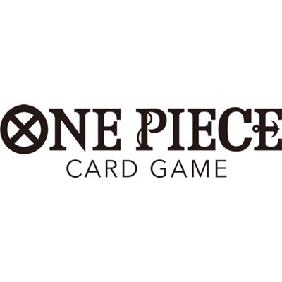 Logo ONE PIECE CARD GAME em preto sobre fundo branco