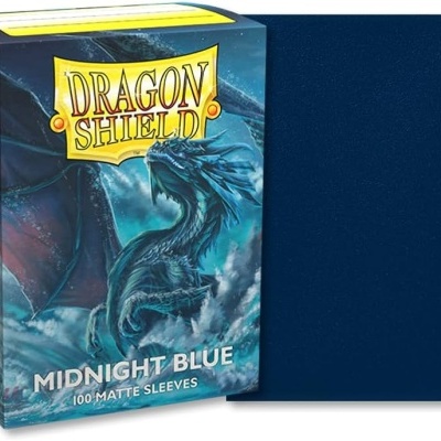 Caixa DRAGON SHIELD Midnight Blue com capa azul para cartas