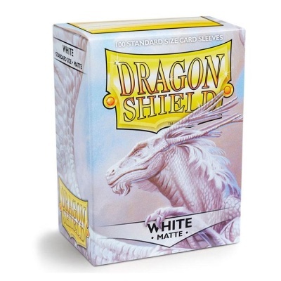 Caixa de protetores para cartas Dragon Shield branco mate
