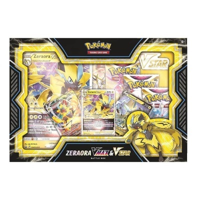 Conjunto de cartas Pokémon Zeraora VMAX & VSTAR na embalagem
