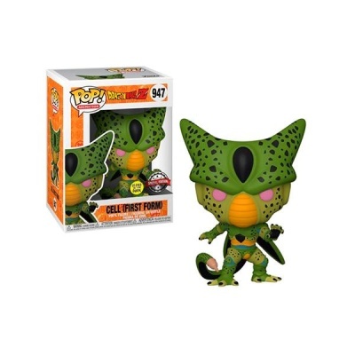 Figura Funko Pop! Cell (First Form) Dragon Ball Z, verde com detalhes amarelos e pretos