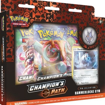 Pack de cartas Pokémon Champion's Path Hammerlocke Gym com pin colecionável