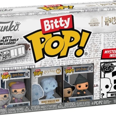 Embalagem Funko Bitty Pop! 4 figuras Harry Potter com uma misteriosa