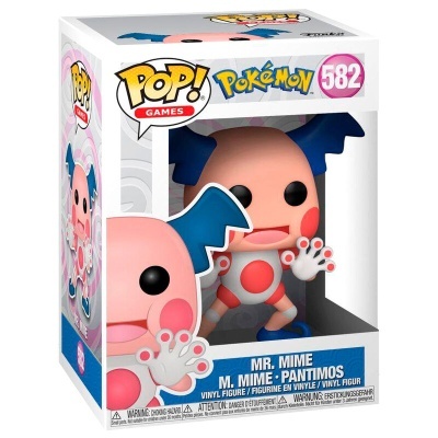 Boneco Pop! Games Mr. Mime da coleção Pokémon na caixa original