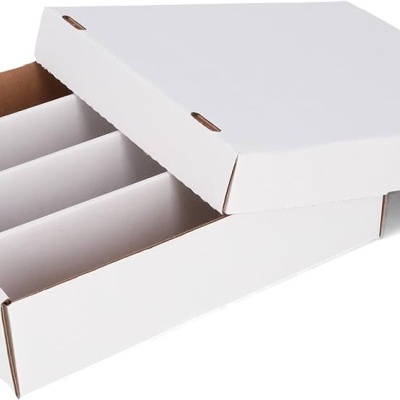 Caixa de cartão branca com divisórias internas