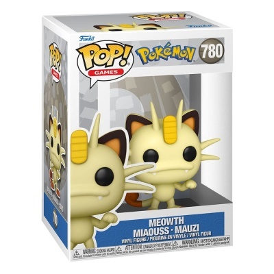 Figura Funko Pop! de vinil do Pokémon Meowth na caixa