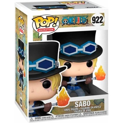 Funko Pop! Animation Sabo One Piece vinil na caixa transparente com chapéu e chama