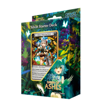 Caixa colorida de jogo de cartas Silvie Starter Deck Dawn of Ashes
