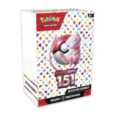 Pacote Pokémon Scarlet & Violet 151 Booster Bundle com imagem do Pokémon Mew