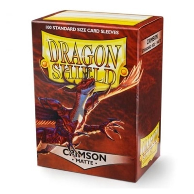 Caixa Dragon Shield Crimson Matte para proteção de cartas