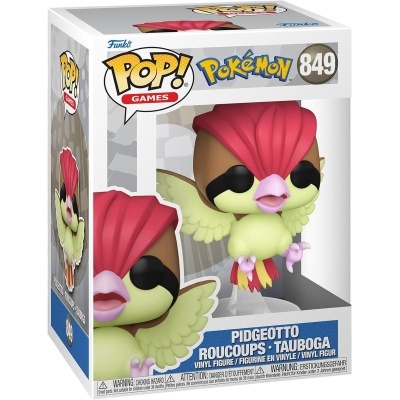Funko Pop! de vinil de Pokémon Pidgeotto número 849 na embalagem