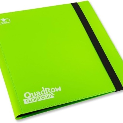 Pasta de arquivo verde claro Quadrrow Flexfollo com elástico preto
