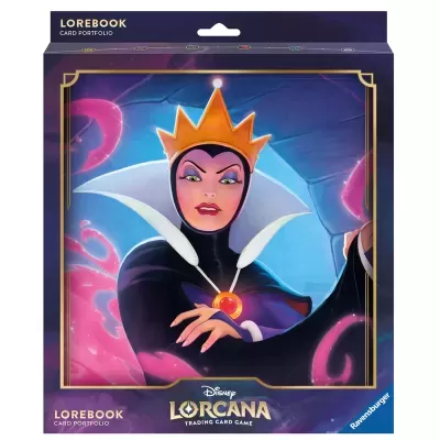 Portfólio para cartas com ilustração da Rainha Má de Lorcana