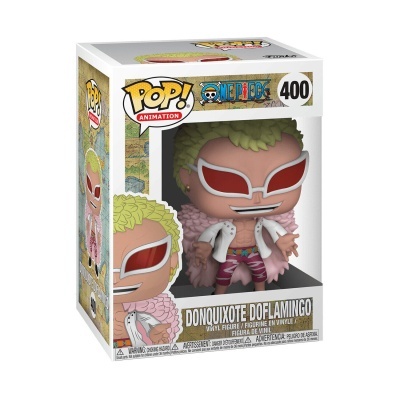 Figura de vinil Donquixote Doflamingo POP! Animation 400 na caixa