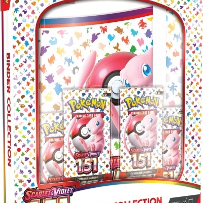 Caixa Pokémon Scarlet & Violet 151 Binder Collection com cartas e pasta arquivadora