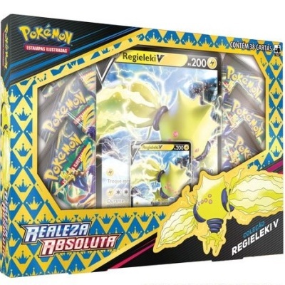 Caixa de cartas Pokémon Realeza Absoluta com Regieleki V