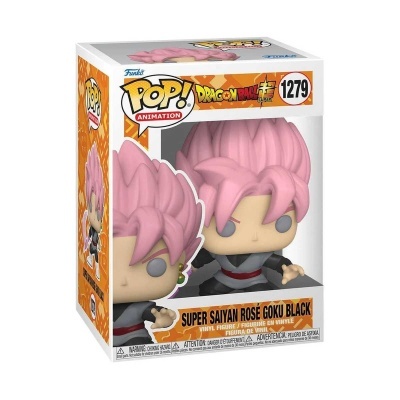 Funko Pop! Super Saiyan Rosé Goku Black com cabelo rosa em caixa