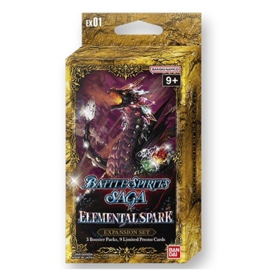 Pacote de cartas Battle Spirits Saga Elemental Spark com dragão vermelho