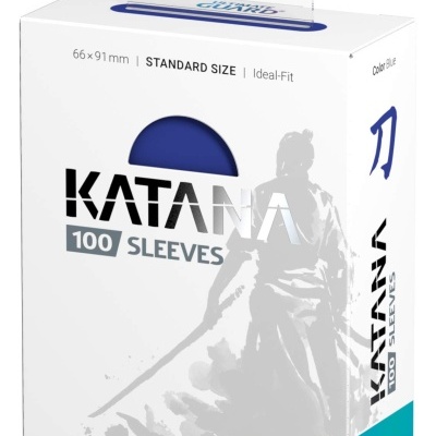 Embalagem para 100 sleeves Katana azul da Ultimate Guard para cartas de jogo